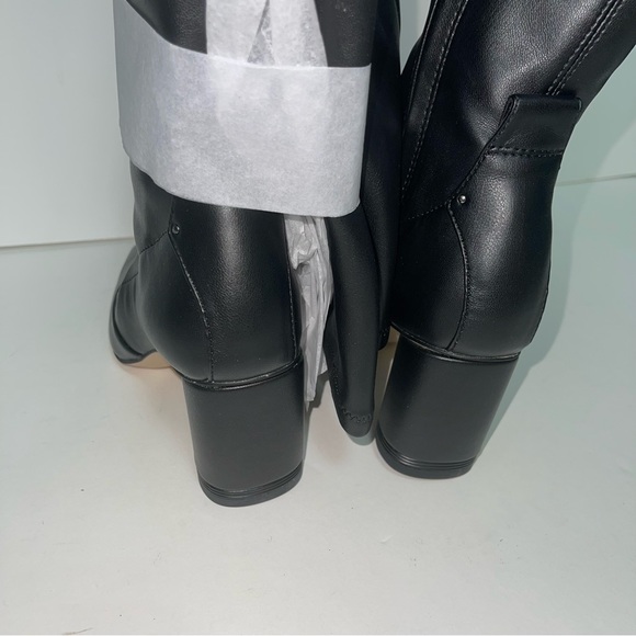 Franco Sarto Black Faux Leather Pisaboot Over The Knee Boots- New N Box- Reemoly - Picture 12 of 16